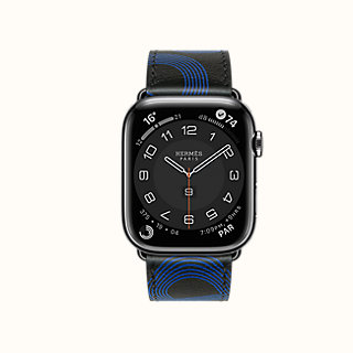 Space Black Series 7 case & Band Apple Watch Hermes Single Tour 45 mm